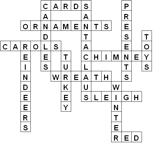 Crossword Puzzles on Christmas Crossword   Level 3